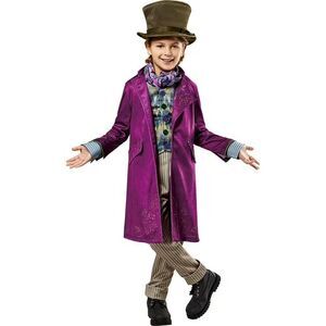 Wonka Movie Willy Wonka Deluxe Costume for Kids by Rubies, Size Large 10-12 NEW